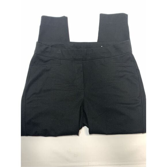 Chico's Women's Pull On Mid-Rise Waist Ankle-Length Pants Black Size L/12 - Picture 1 of 5